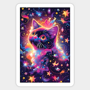 Rainbow Infinity Cat Magnet